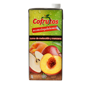 Zumo de Melocotón Cofrutos Brick 1 Litro Caja de 12